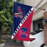 Cardinals vs Phillies House Divided Flag, MLB House Divided Flag