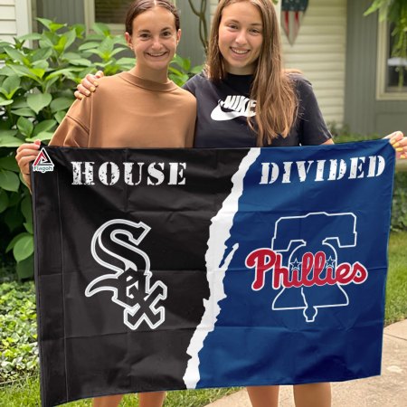 White Sox vs Phillies House Divided Flag, MLB House Divided Flag - Image 3