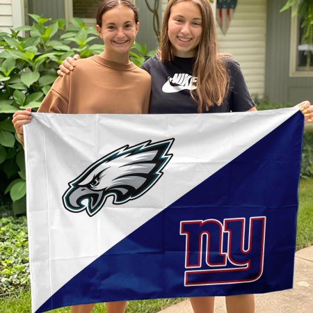 Eagles vs Giants House Divided Flag, NFL House Divided Flag - Image 2