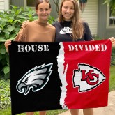 Eagles vs Chiefs House Divided Flag, NFL House Divided Flag
