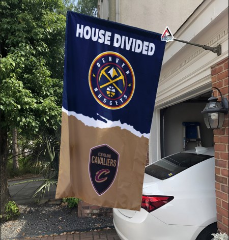 Nuggets vs Cavaliers House Divided Flag, NBA House Divided Flag - Image 2