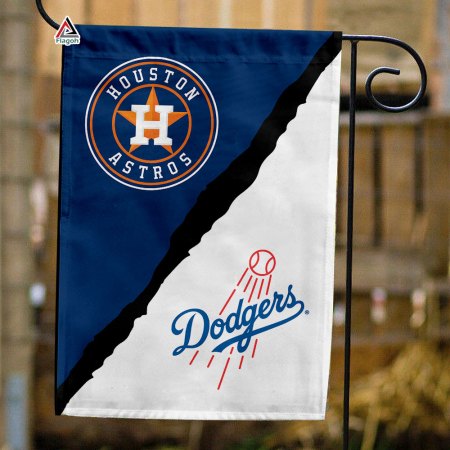 Astros vs Dodgers House Divided Flag, MLB House Divided Flag
