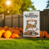 Happy Thanksgiving Garden Flag for Fall Yard Décor