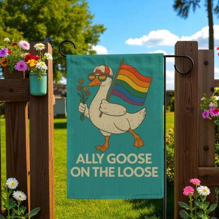 Ally Goose Garden Flag LGBTQ Pride Outdoor Decor - Celebrate Inclusivity