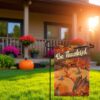 Be Thankful Double Sided Flag - Durable Fall Harvest Decor