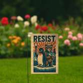 Bears Penguins RESIST Flag - Durable Anti Trump Garden Flag