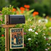 Bears Penguins RESIST Flag, Anti Trump Garden Flag