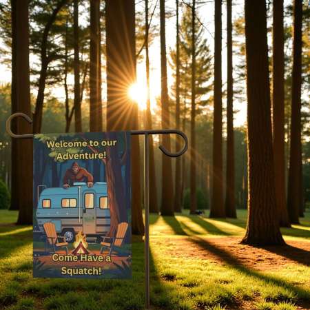 Bigfoot RV Camping Flag for Outdoor Campsite Decor