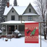 Black Cat Garden Flag for Christmas | Durable Holiday Yard Decor
