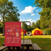 Campsite Flag for Garden or Yard | Durable Outdoor Camping Flag