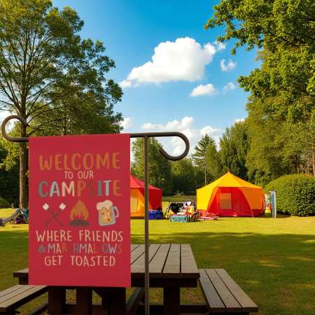 Campsite Flag for Garden or Yard | Durable Outdoor Camping Flag