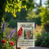 Cardinal Memorial Garden Flag, Personalized Remembrance Outdoor Decor