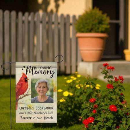 Cardinal Memorial Garden Flag | Personalized Outdoor Tribute