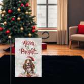 Christmas Basset Hound Flag for Garden Holiday Decor | Festive Outdoor Style