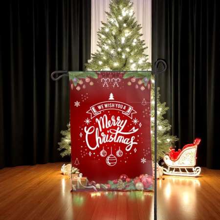 Christmas Garden Flag Sublimation PNG for Festive Yard Decor