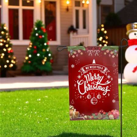 Christmas Garden Flag Sublimation PNG for Festive Yard Decor