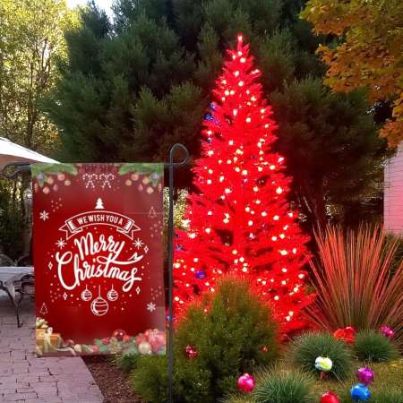 Christmas Garden Flag Sublimation PNG for Festive Yard Decor