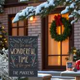 Christmas Garden Flag Personalized Outdoor Holiday Decor