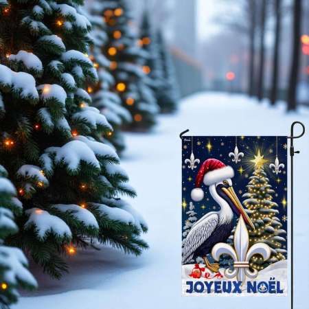 Christmas Louisiana Flag - Festive Cajun Holiday Decor