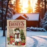 Christmas Market Garden Flag - Festive Snowman Holiday Decor