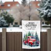 Christmas Truck Garden Flag – Personalized Holiday Decor