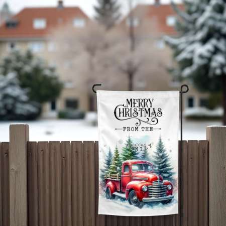 Christmas Truck Garden Flag – Personalized Holiday Decor