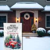 Christmas Truck Garden Flag – Personalized Holiday Decor