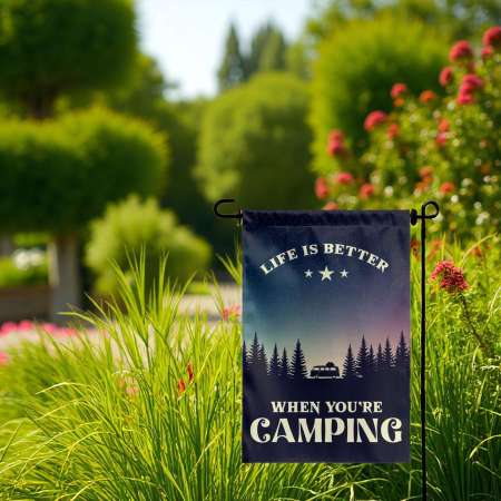 Custom Camping Flag Personalized RV Garden Sign for Outdoor Decor
