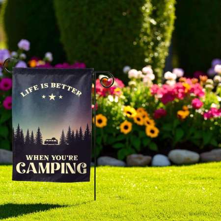 Custom Camping Flag Personalized RV Garden Sign for Outdoor Decor