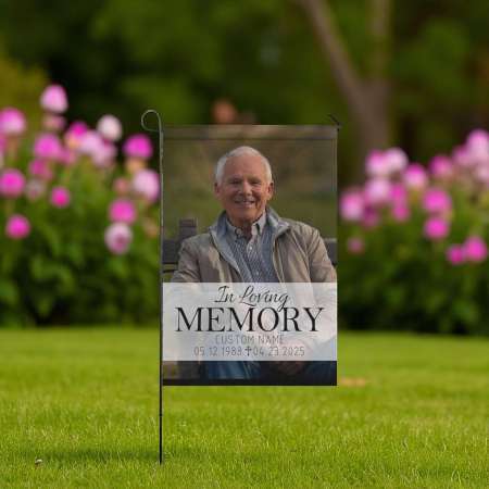 Custom Photo Garden Flag Memorial Sympathy Tribute | Quality Flags
