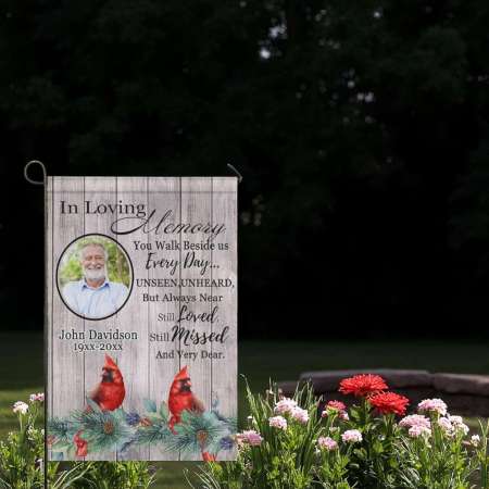 Custom Photo Garden Flag Memorial Sympathy Tribute | Quality Flags