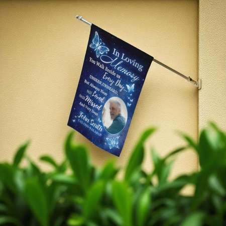 Custom Photo Garden Flag Memorial Sympathy Tribute | Quality Flags