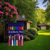 Everyone Is Welcome Garden Flag, LGBTQ Pride Equality Flag