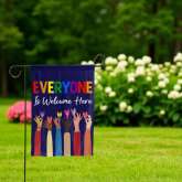 Everyone Is Welcome Garden Flag | LGBTQ Pride Flag