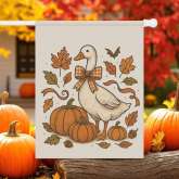 Fall Duck Garden Flag for Yard | Cozy Autumn Outdoor Decor