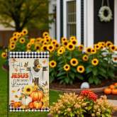 Fall Flag, Thanksgiving and Halloween Garden Decor