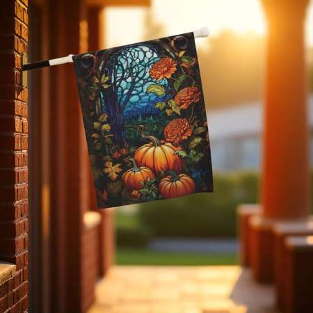 Fall Pumpkin Garden Flag for Autumn Yard Decor