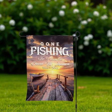 Fishing Memorial Flag for Graveside Remembrance – Durable Tribute