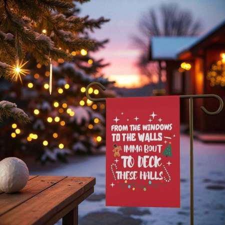 Funny Christmas Flag for Garden Decor | Holiday Humor Touch