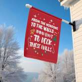 Funny Christmas Flag for Garden Decor | Holiday Humor Touch