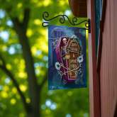Funny Halloween Garden Flag for Outdoor Skeleton Decor