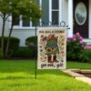 Funny No Soliciting Garden Flag with Frog | Patriotic Yard Decor