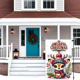 Garden Flag, Reindeer Christmas Yard Sign