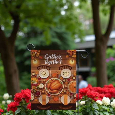 Gather Together Garden Flag Fall Harvest Yard Decor for Autumn