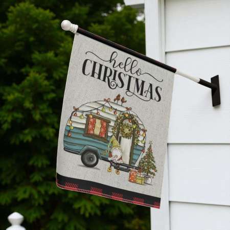 Gnome Garden Flag Christmas Home Decor Durable Holiday Accent