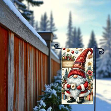 Gnome Garden Flag Christmas Decor Durable Sublimation Design