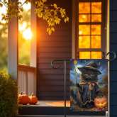 Halloween Cat Garden Flag, Black Cat Home Decor