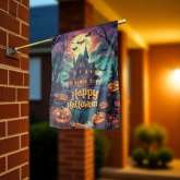 Halloween Garden Flag Haunted House Porch Decor - Spooky Outdoor Style