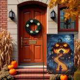 Halloween Garden Flag Haunted Pumpkin Yard Decor for Outdoors