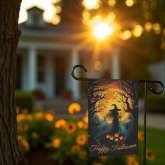 Halloween Witch Flag Durable Fall Garden Yard Banner Decor